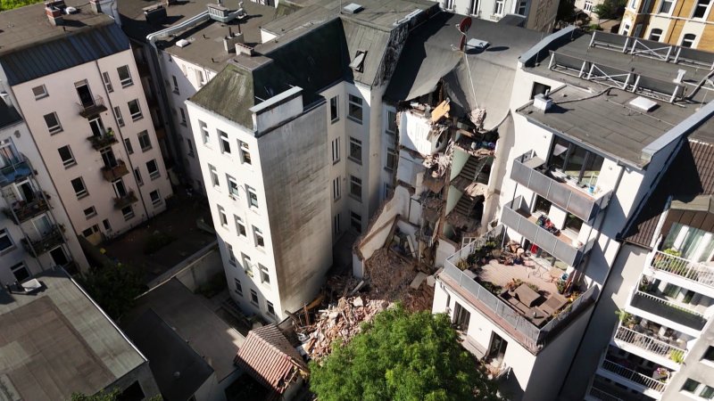 Abgerissenes Haus in der Holstenstraße in Hamburg 