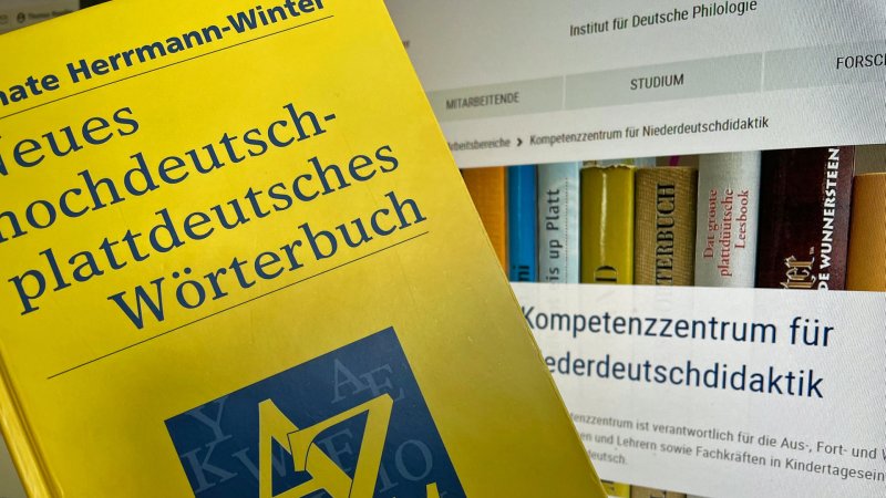 Das Wörterbuch von Renate Herrmann-Winter vor eine Internetseite.