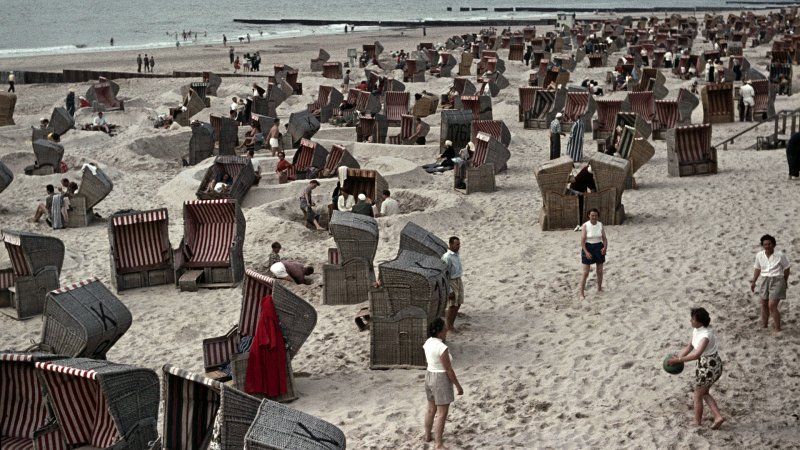 Aufnahme von 1961: Strand von Westerland