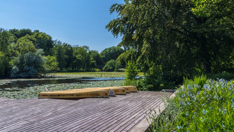 Der Kuckkucksteich im Inselpark in Hamburg-Wilhelmsburg
